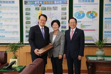 정의화 국회의장 상주시의회 방문