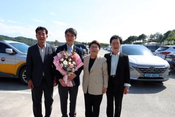김완섭 환경부 장관 경천섬 방문
