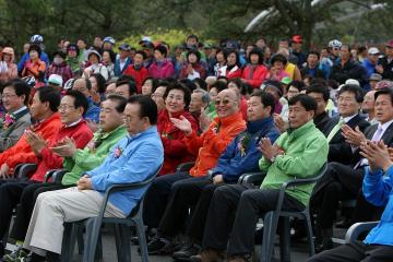 낙동강 국토종주 자전거길 통합개통 행사 참석
